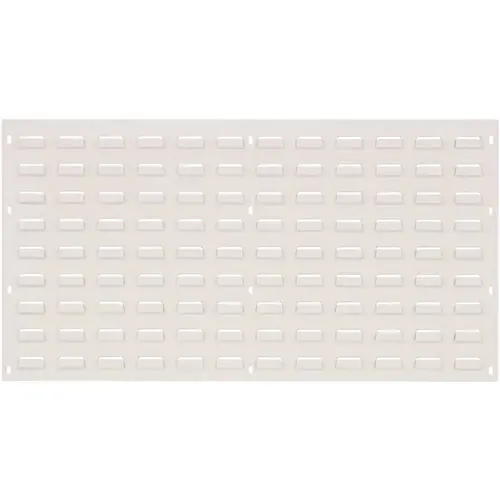 36 in. White Louvered Panel Rack Oyster
