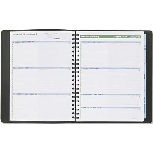 THE ACTION PLANNER WEEKLY APPOINTMENT BOOK, 8-1/8 X 10-7/8, BLACK