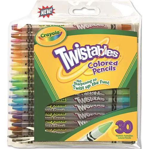 TWISTABLES COLORED PENCILS, NONTOXIC, 30 ASSORTED COLORS/PACK TWISTABLES COLORED PENCILS, NONTOXIC, 30 ASSORTED COLORS/PACK