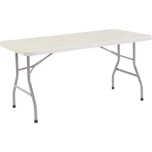 60 in. Grey Plastic Folding Banquet Table Gray 60 in. Grey Plastic Folding Banquet Table Gray
