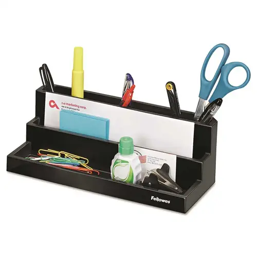 DESIGNER SUITES DESKTOP ORGANIZER, 11 1/10 IN.X 5 IN. X 3 9/10 IN., BLACK PEARL