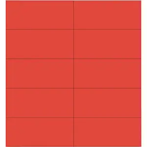 Bi-Silque Visual Communication Products Inc 10161445 DRY ERASE MAGNETIC TAPE STRIPS, RED, 2 IN. X 7/8 IN