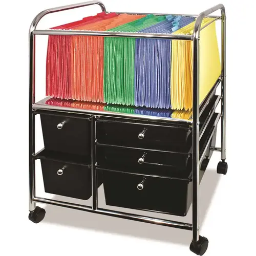 ADVANTUS LETTER/LEGAL FILE CART, 5 STORAGE DRAWERS, 15-1/4 IN.W X 21-7/8 IN. D X 28-7/8 IN.H, BLACK