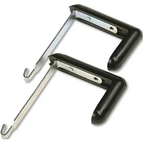 ADJUSTABLE CUBICLE HANGERS FOR 1 1/2 TO 3 INCH PANELS, ALUMINUM/BLACK ADJUSTABLE CUBICLE HANGERS FOR 1 1/2 TO 3 INCH PANELS, ALUMINUM/BLACK