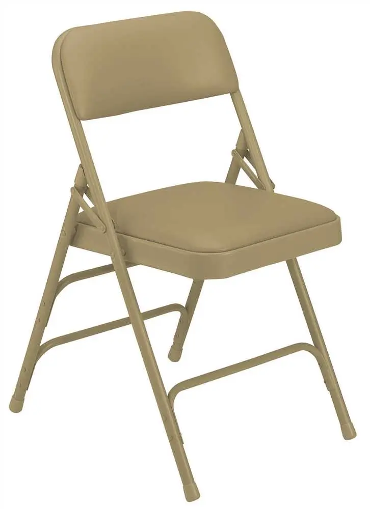 National Public Seating 1300 Series French Beige Premium Vinyl Upholstered Triple Brace Double Hinge Folding Chair 1301 National Public Seating 1300 Series French Beige Premium Vinyl Upholstered Triple Brace Double Hinge Folding Chair 1301