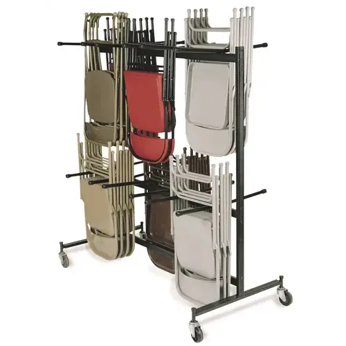 1320 lbs. Weight Capacity Chair Truck with Checkerette Bars to Hold 60-70 Coats or Up to 84 Folding Chairs Brown 1320 lbs. Weight Capacity Chair Truck with Checkerette Bars to Hold 60-70 Coats or Up to 84 Folding Chairs Brown
