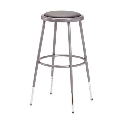 STOOL W/PAD SEAT ADJ 25-33 Gray STOOL W/PAD SEAT ADJ 25-33 Gray