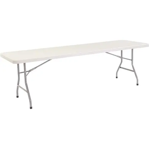 96 in. Grey Plastic Folding Banquet Table Gray 96 in. Grey Plastic Folding Banquet Table Gray