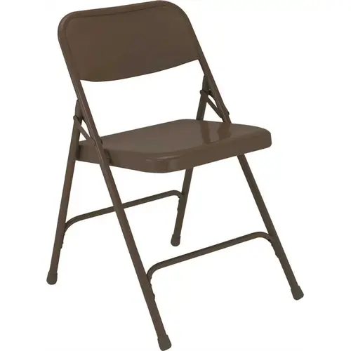 200 Series Premium All-Steel Double Hinge Folding Chair, Brown 200 Series Premium All-Steel Double Hinge Folding Chair, Brown
