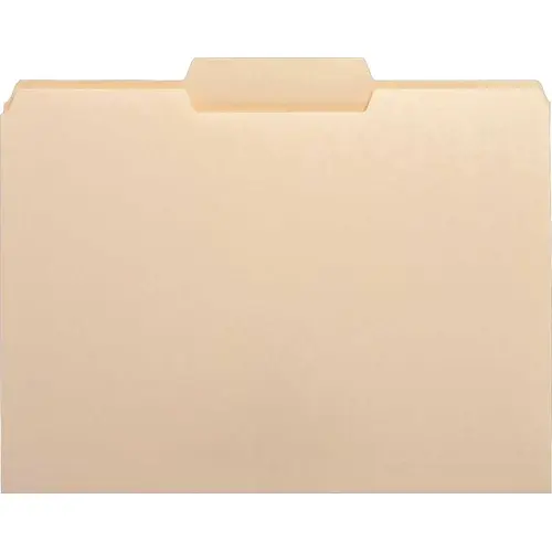 FILE FOLDERS, LETTER, 1/3 CUT, 1-PLY, 3/4 IN. EXPANSION, , MANILA