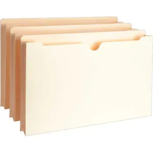 S.P. Richards Co. 2494882 FILE POCKETS, LEGAL, STRAIGHT CUT TAB, 1-1/2 IN. EXPANSION, 300 SHEET CAPACITY, , MANILA