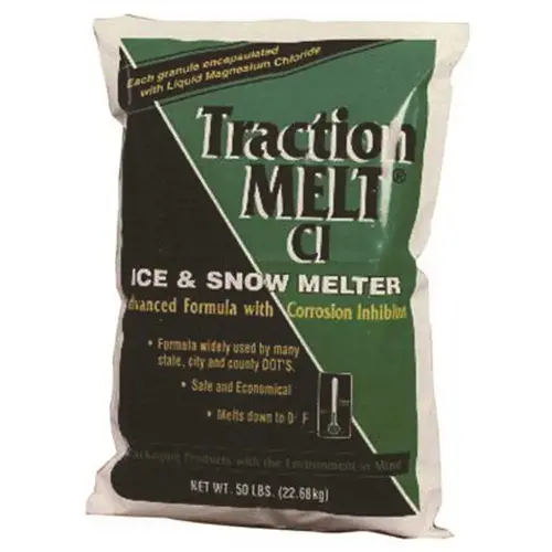 50 lbs. Traction Melt CI Magnesium Chloride Ice Melt White