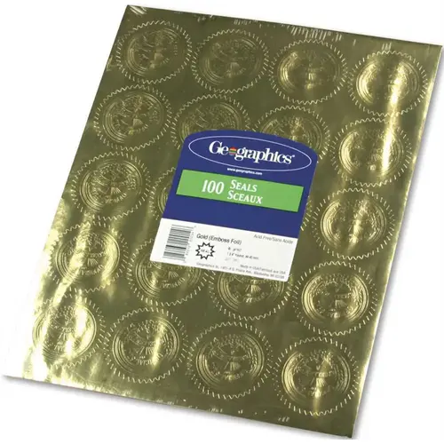 GOLD FOIL EMBOSSED "OFFICIAL SEAL OF EXCELLENCE" SEALS GOLD FOIL EMBOSSED "OFFICIAL SEAL OF EXCELLENCE" SEALS