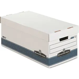 Bankers Box FEL0070104 10 in. L x 12 in. W x 24 in. D Stor/File Storage Moving Box with Lids White - pack of 4