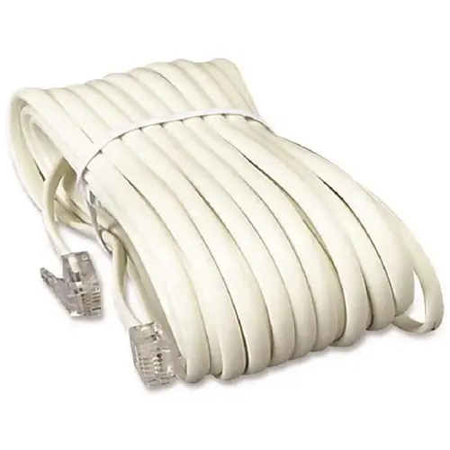25 Ft. Plug/Plug Telephone Extension Cord (Ivory)