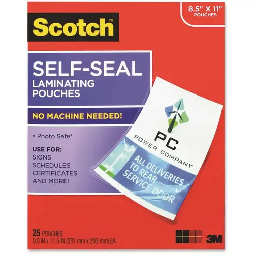 8-1/2 in. x 11 in. 9.5 mil Self-Sealing Laminating Sheets