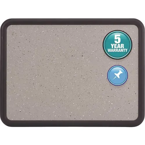4 ft. x 3 ft. Black Frame ContourGranite Bulletin Board