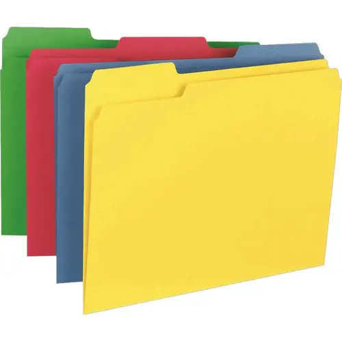 FILE FOLDERS, HEAVY-WEIGHT, LETTER, 1/3 CUT, 14 PT., , ASSORTED FILE FOLDERS, HEAVY-WEIGHT, LETTER, 1/3 CUT, 14 PT., , ASSORTED