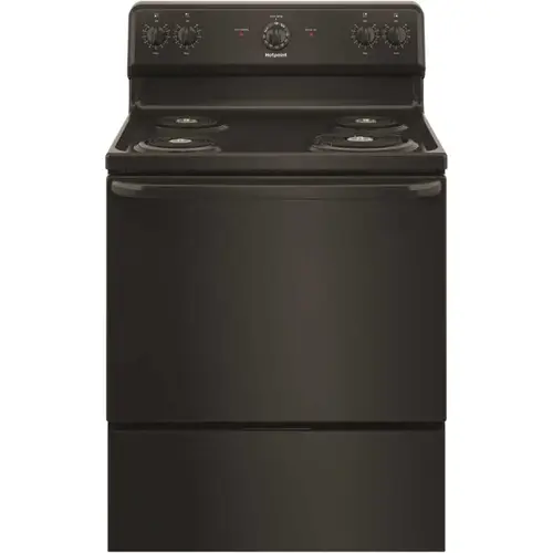 ENERGY STAR 30 In. 5.0 cu. ft. Coil Electric Freestanding Range, Standard Clean, Black ENERGY STAR 30 In. 5.0 cu. ft. Coil Electric Freestanding Range, Standard Clean, Black