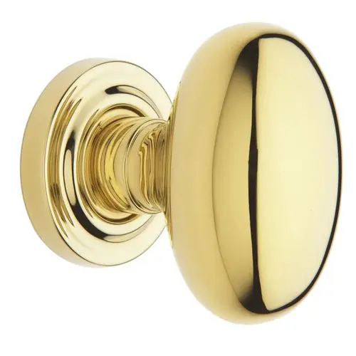 Estate Egg Knob Set w/5048 Rose Non Lacquered Brass Estate Egg Knob Set w/5048 Rose Non Lacquered Brass