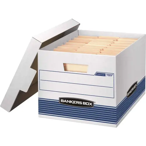 10.5 in. L x 12.8 in. W x 16.5 in. D Quick/Stor Storage Moving Box White - pack of 12