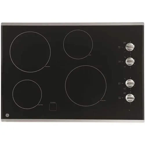 30" Radiant Electric Cooktop In Stainless Steel With 4 Elements 30" Radiant Electric Cooktop In Stainless Steel With 4 Elements