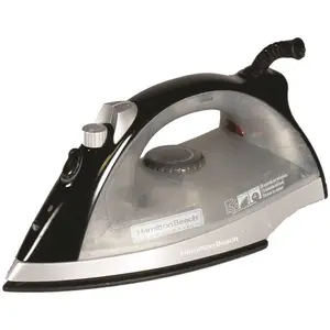 HAMILTON BEACH HIR200B NON-STICK HOSPITALITY CLOTHES IRON, BLACK, 15-MINUTE AUTO SHUT-OFF, 120 VOLTS, 1,200 WATTS