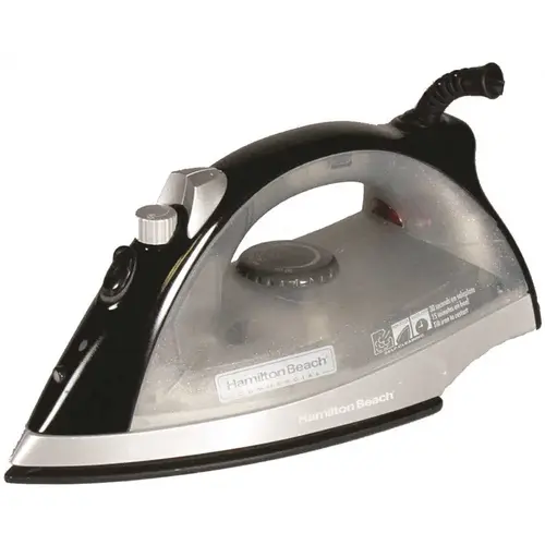 NON-STICK HOSPITALITY CLOTHES IRON, BLACK, 15-MINUTE AUTO SHUT-OFF, 120 VOLTS, 1,200 WATTS