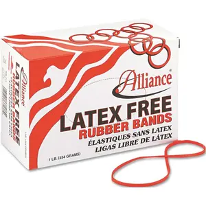 Alliance Rubber Company 10147194 LATEX-FREE ORANGE RUBBER BANDS, SIZE 117B, 7 X 1/8