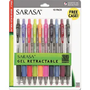 ZEBRA PEN CORPORATION 10146755 ZEBRA PEN SARASA ROLLER BALL RETRACTABLE GEL PEN, ASSTORED INK, MEDIUM