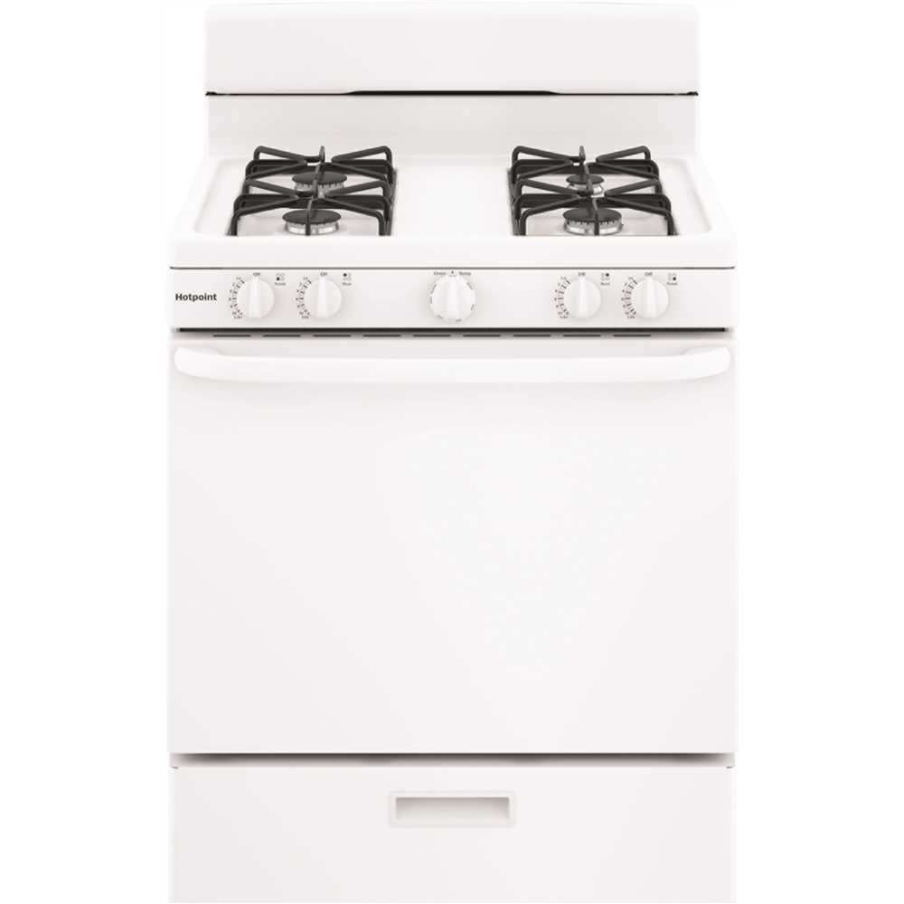 HOTPOINT RGBS300DMWW 30 in. 4.8 cu. ft. Freestanding Gas Range in White