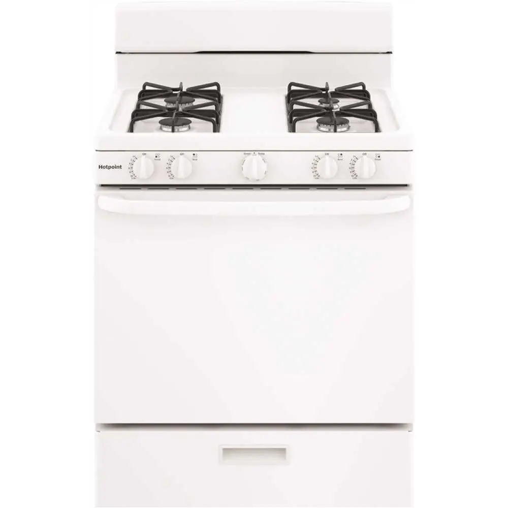 HOTPOINT 30 in. 4.8 cu. ft. Freestanding Gas Range in White RGBS300DMWW
