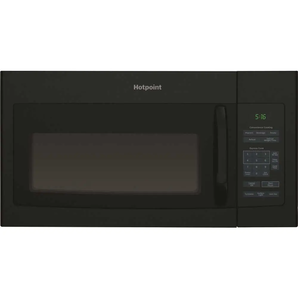 HOTPOINT 1.6 Cu. Ft. Over The Range Microwave With Recirculating Venting In Black RVM5160DHBB
