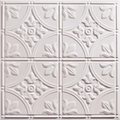 23.75in. X 23.75in. Antique Lay In Vinyl White Ceiling Panel - pack of 12 23.75in. X 23.75in. Antique Lay In Vinyl White Ceiling Panel - pack of 12