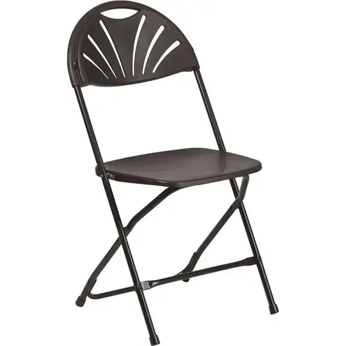 Black Plastic Seat with Metal Frame Folding Chair Black Plastic Seat with Metal Frame Folding Chair