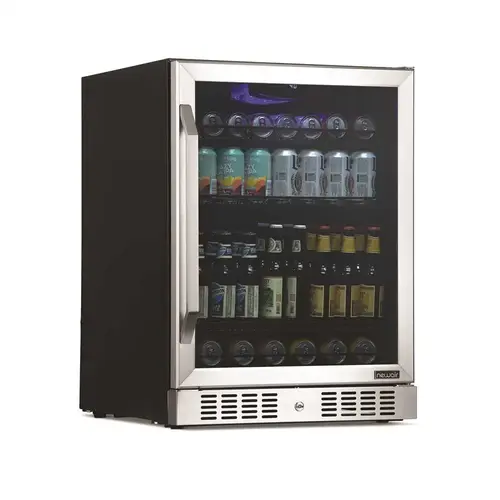 24 in. 177 Can Capacity Built-in or Freestanding Beverage Refrigerator and Cooler Stainless Steel 24 in. 177 Can Capacity Built-in or Freestanding Beverage Refrigerator and Cooler Stainless Steel