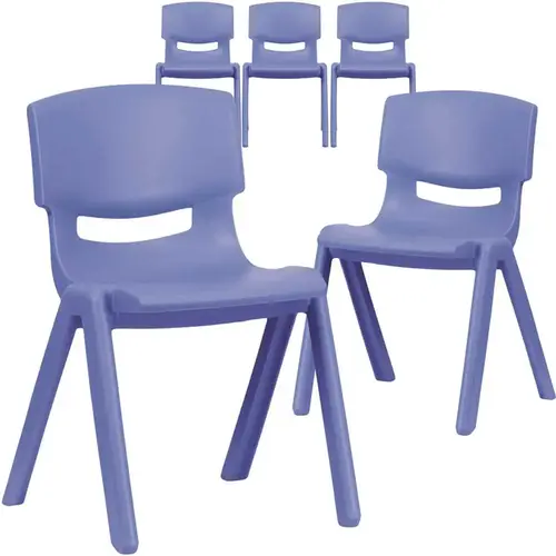 Plastic Stackable Kids Chair in Blue Plastic Stackable Kids Chair in Blue