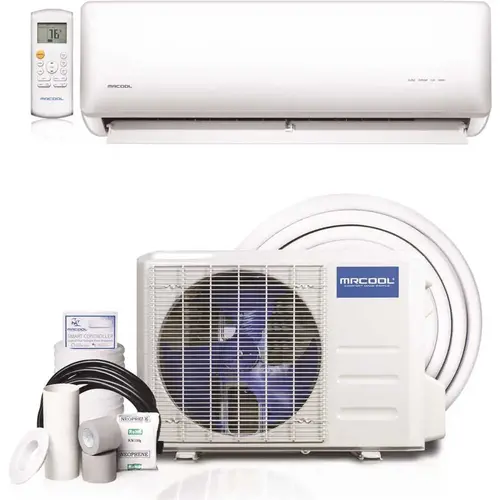 Olympus Hyper Heat 9,000 BTU 0.75 Ton Ductless Mini Split Air Conditioner and Heat Pump - 230V/60Hz White
