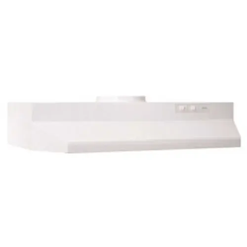 BUEZ2 36 in. 230 Max Blower CFM Ducted Under-Cabinet Range Hood with Light and Easy Install System in White White-on-White