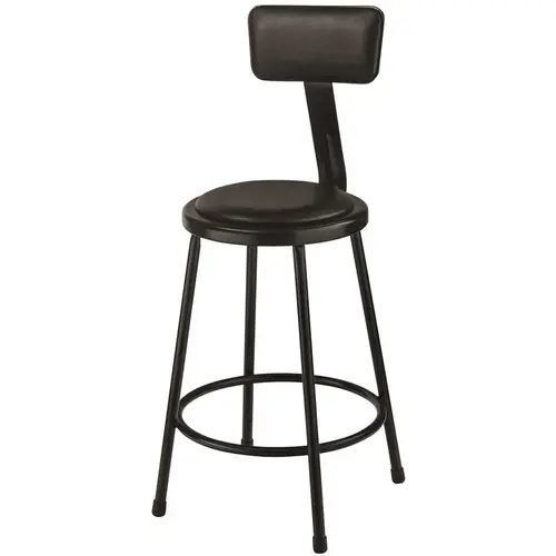 24 IN ADJ PAD STOOL BLK Black 24 IN ADJ PAD STOOL BLK Black