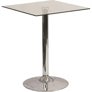 Carnegy Avenue CGA-CH-24204-CL-HD Clear/Chrome Dining Table