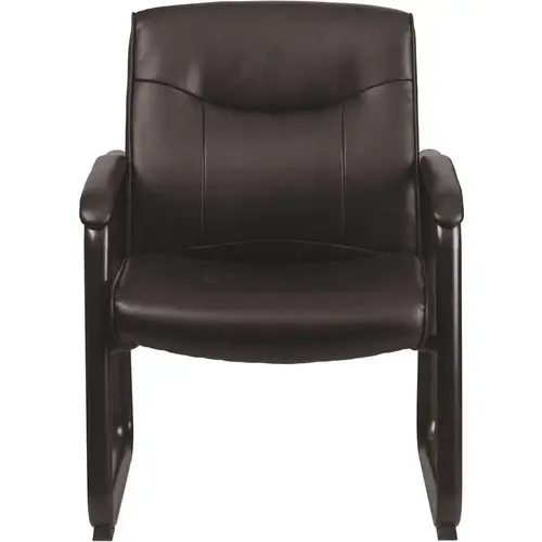 Faux Leather Cushioned Side Chair in Black Faux Leather Cushioned Side Chair in Black