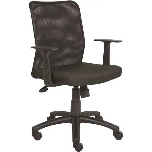 Black Mesh Task Chair with T-Arms, Seat Height Adjustment Black Mesh Task Chair with T-Arms, Seat Height Adjustment