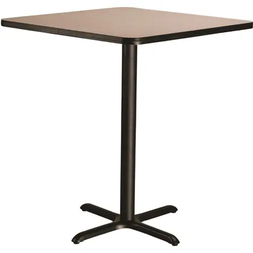 36 in. Square Composite Wood Cafe Table, 30 in. Height, Grey Nebula Laminate Top and Black X-Base 36 in. Square Composite Wood Cafe Table, 30 in. Height, Grey Nebula Laminate Top and Black X-Base