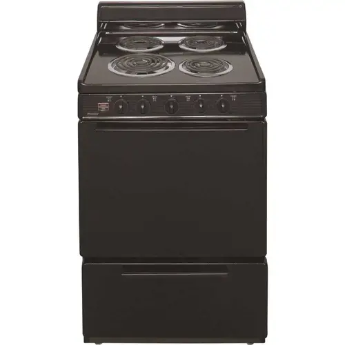 24 in. 2.97 cu. ft. Electric Range in Black 24 in. 2.97 cu. ft. Electric Range in Black
