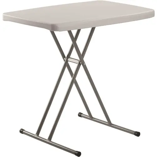 20 in. W x 30 in. D Speckled Grey High-Density Polyethylene (HDPE) Top Height Adjustable Personal Folding Table Gray 20 in. W x 30 in. D Speckled Grey High-Density Polyethylene (HDPE) Top Height Adjustable Personal Folding Table Gray