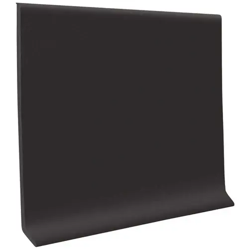 Black 4 in. x 1/8 in. x 120 ft. Thermoplastic Rubber Wall Cove Base Coil Black 4 in. x 1/8 in. x 120 ft. Thermoplastic Rubber Wall Cove Base Coil