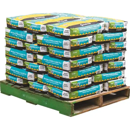 Natural Stone and Large Tile 50 lb. White Premium Mortar ( / Pallet) Natural Stone and Large Tile 50 lb. White Premium Mortar ( / Pallet)