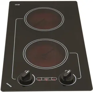 Kenyon B41601 Caribbean Series 12 in. Radiant Electric Cooktop in Black with 2 Elements 120-Volt