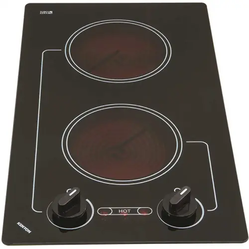 Caribbean Series 12 in. Radiant Electric Cooktop in Black with 2 Elements 120-Volt